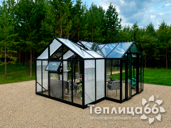 Теплица Рада Гарденикс PRO 120° с тамбуром, под стекло, ширина 3 м. (калькулятор)
